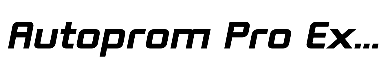 Autoprom Pro Extra Bold Italic